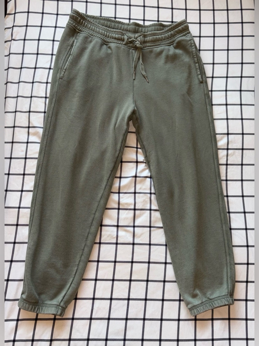 Aerie Acid Wash Olive Green Drawstring Joggers
